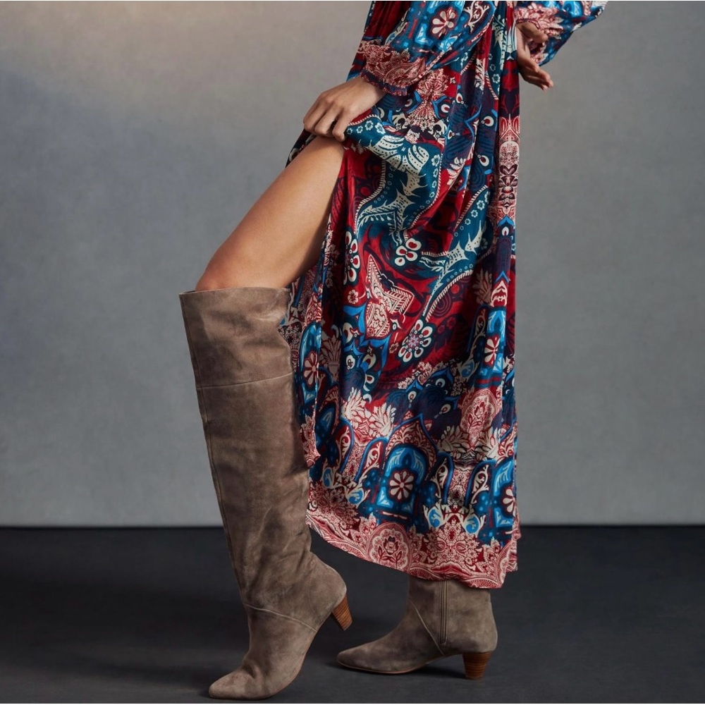 Silent D Taupe Suede Tall Boots. Size 40